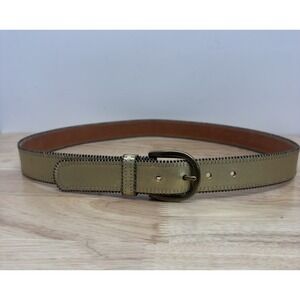 Vtg FOSSIL Metallic Gold Belt Large 41"‎ x 1.25" Wide BT4100710 Women's New #24